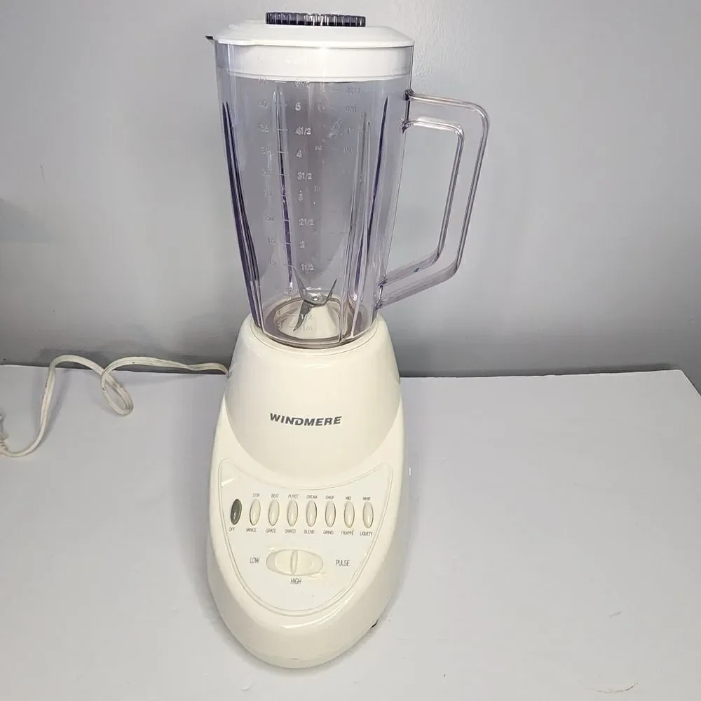 Windmere 14 Speed Blender White Plastic Canister 5.5 Cup Pitcher